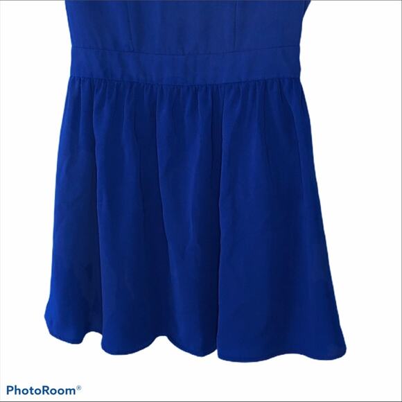 Fifty Street Casual Blue Mini Dress with Open Back Fit and Flare size Small - Picture 5 of 13